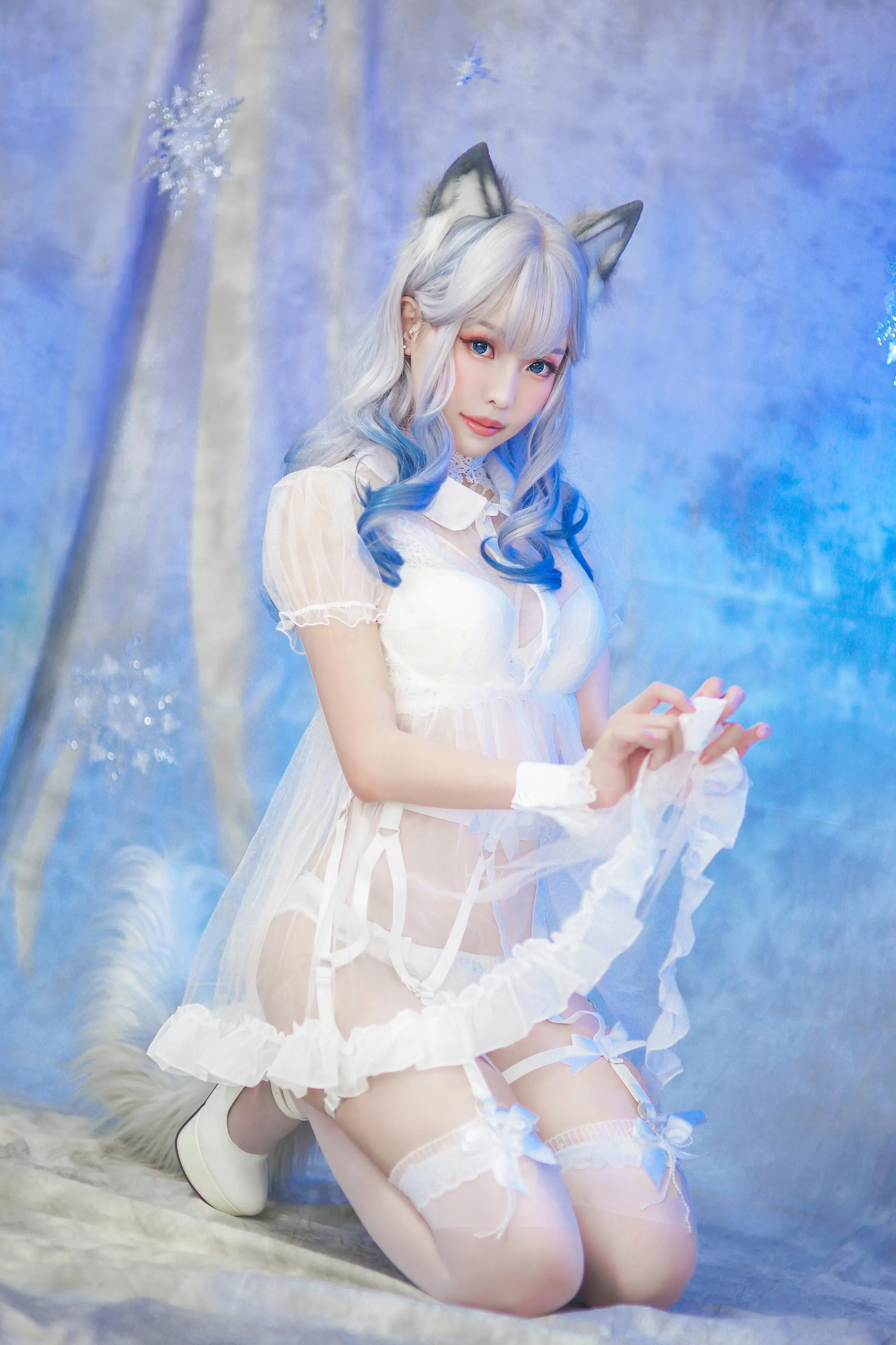 ElyEE子 – NO.43 猫耳白丝带 [48P]插图2